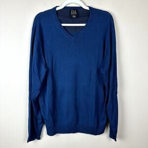 Jos A Bank Silk Sweater Mens XL Preppy Career Fisherman Old Money Quiet Luxury